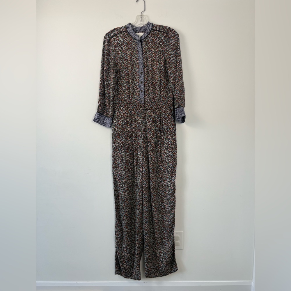 Printed Straight-Leg Jumpsuit in Multicolor